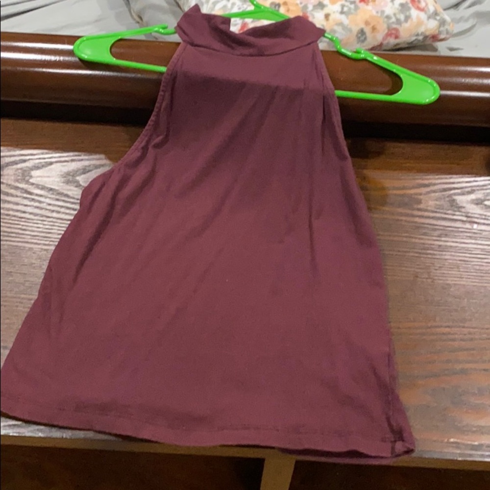 Maroon top